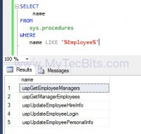 SQL Server: Search And Find Stored Procedure | My Tec Bits