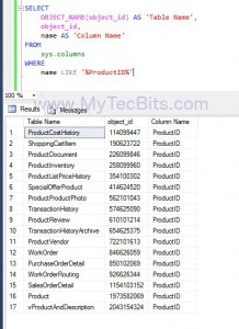 SQL Server: Search and Find Table by Name | My Tec Bits