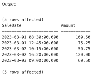 Sample data