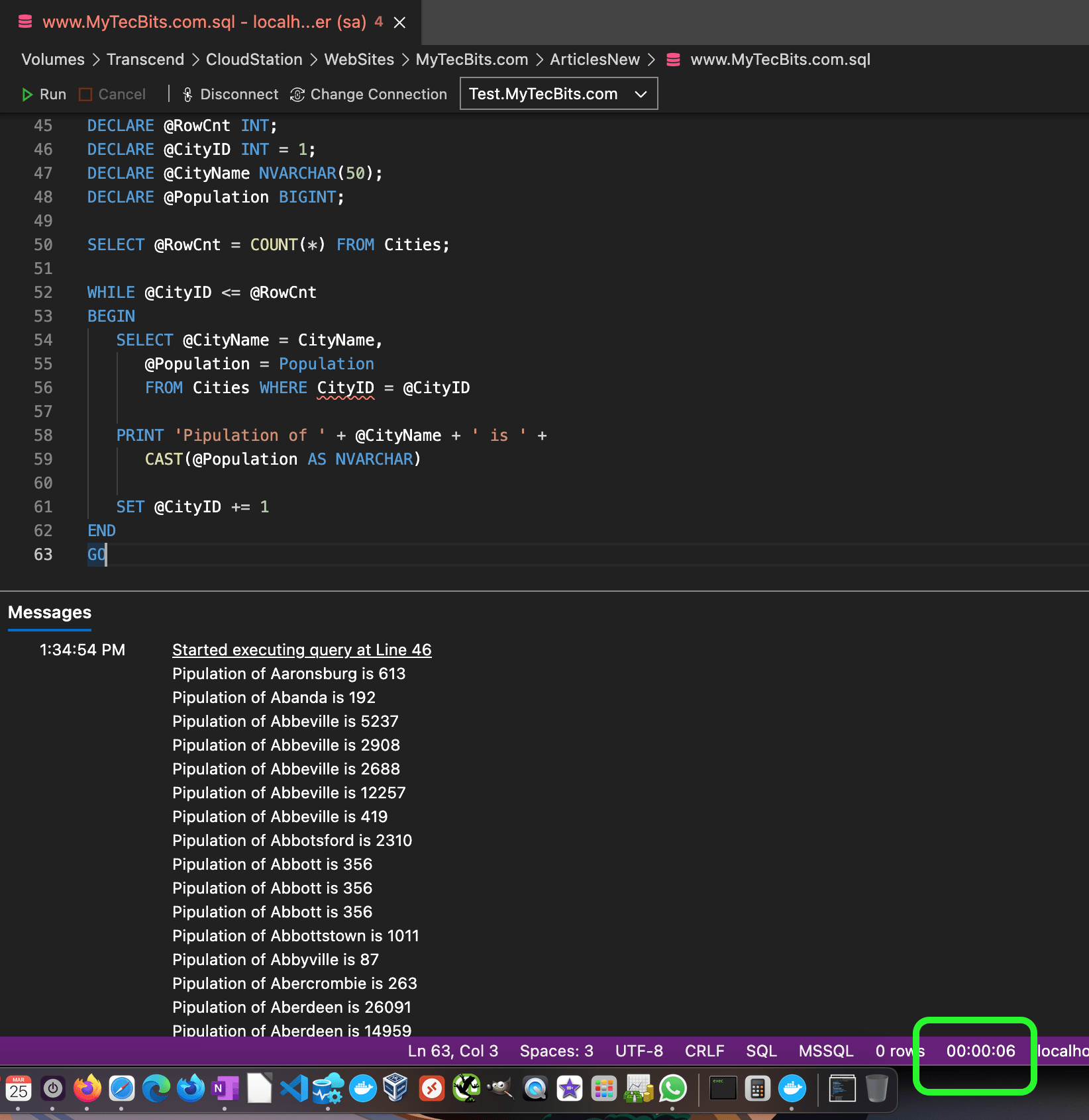 Loop Through Table Rows Without Cursor