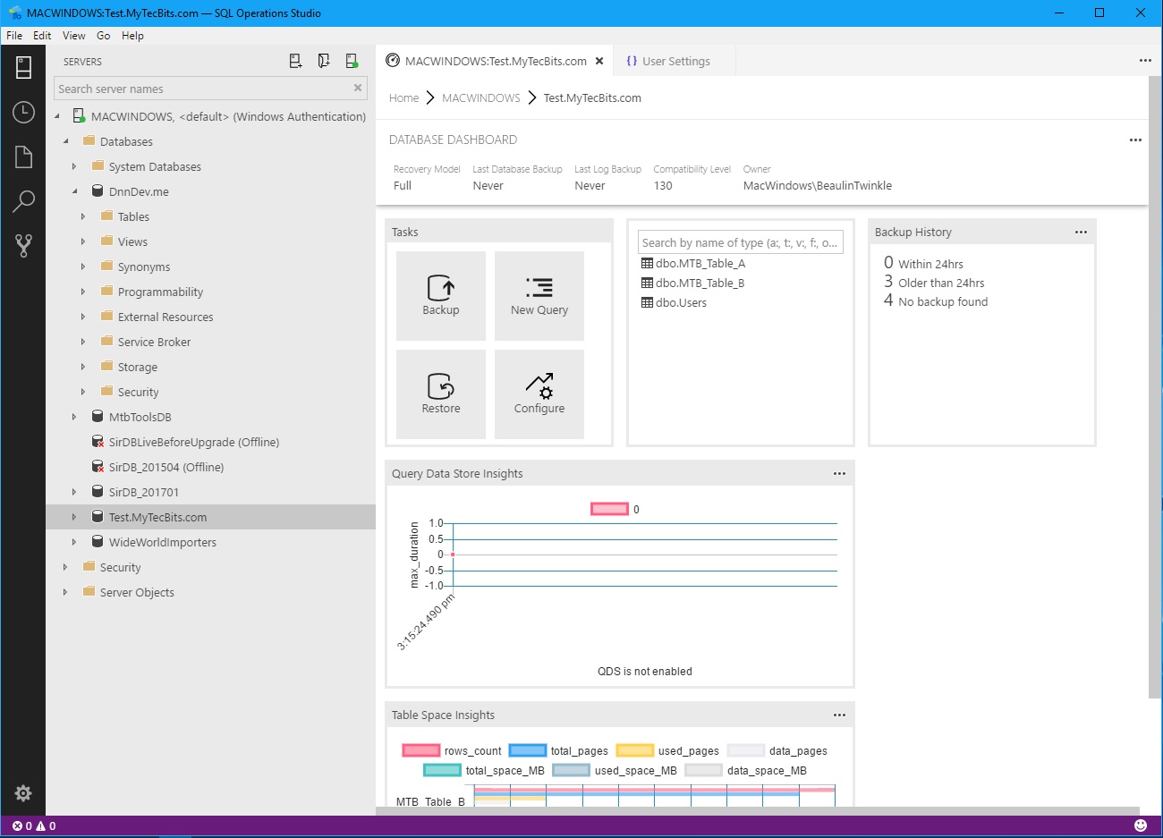 SQL Operations Studio