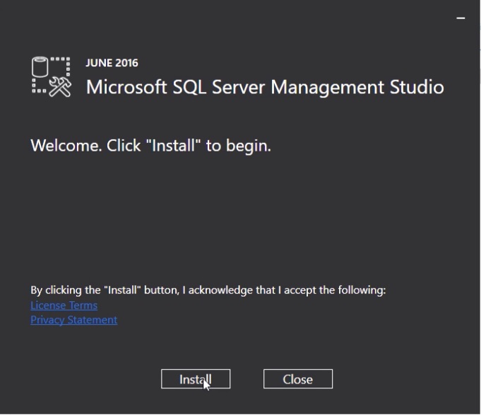 SQL Server 2016 SSMS Installation Step 01