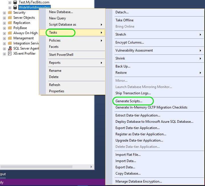 Auto Generate INSERT Statements in SQL Server 01