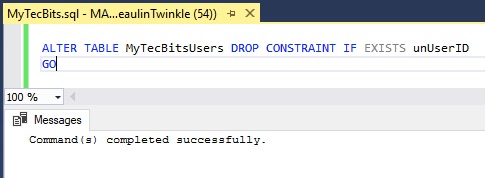 SQL Server DROP IF EXISTS Constraint