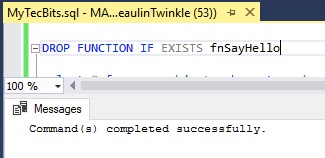 SQL Server DROP IF EXISTS Function