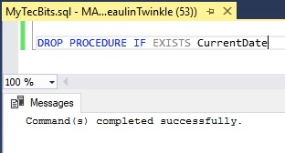 SQL Server DROP IF EXISTS Stored Procedure