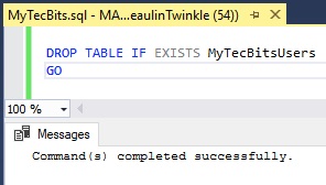 SQL Server DROP IF EXISTS Table