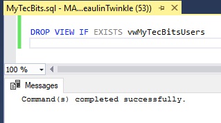 SQL Server DROP IF EXISTS View