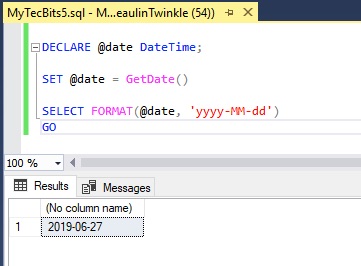 Convert DateTime To YYYY-MM-DD Format