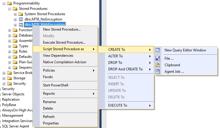 sql server encrypting stored procedure 05