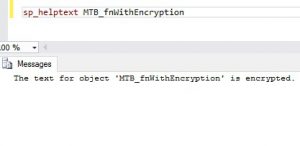 Encrypting Stored Procedure, View & Function in SQL Server | My Tec Bits