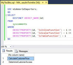 SQL Server Search And Find All User Defined Functions UDF 03