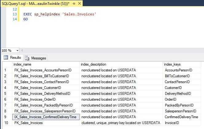 SQL Server Find Indexes On A Table 02
