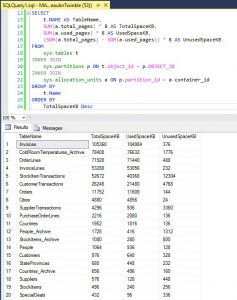 Find Size Of Tables In Database - SQL Server | My Tec Bits