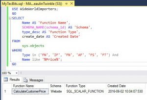 SQL Server Find User Defined Function By Name 01