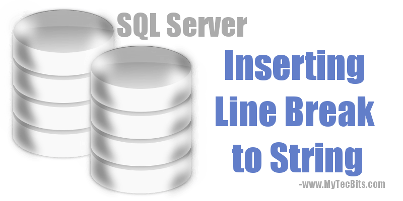 Inserting line break or carriage return or tab to string