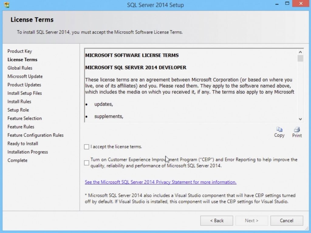 SQL Server 2014 Installation