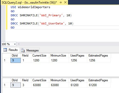 sql server - shrink database file 02