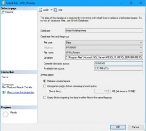 Shrink Database File (mdf) In SQL Server | My Tec Bits
