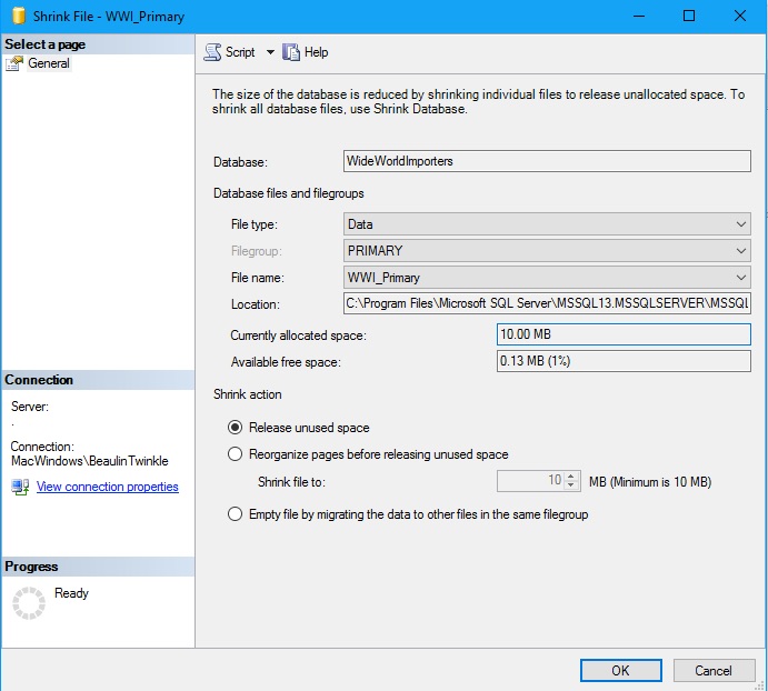 sql server - shrink database file 03