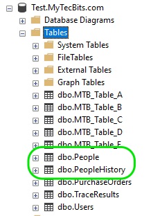 Classic versioning table set