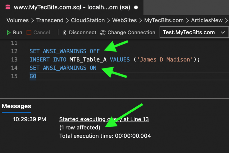 Avoiding the error String Or Binary Data Would Be Truncated