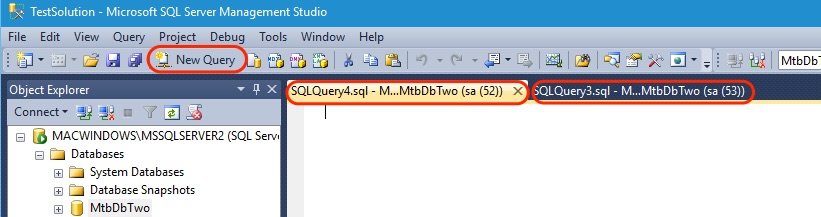 SSMS Multiple Query Editors