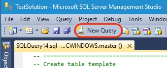 SSMS New Query