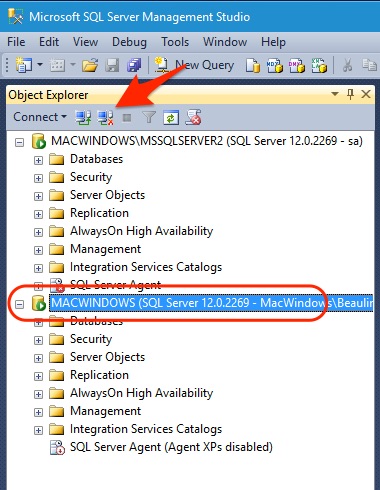 SQL Server Management Studio Object Explorer Disconnect