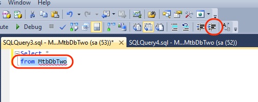SSMS Query Editor Increase Indent