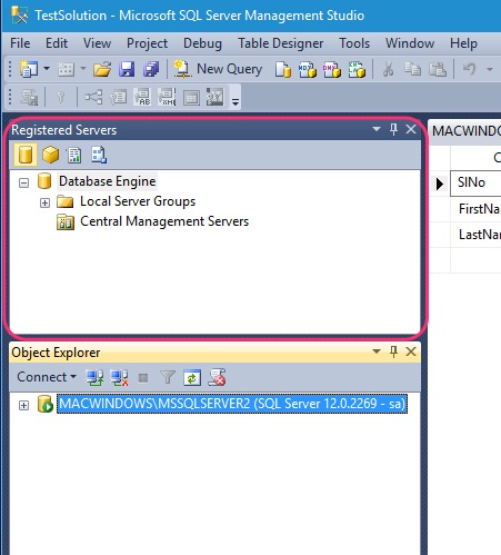 SSMS Registered Servers