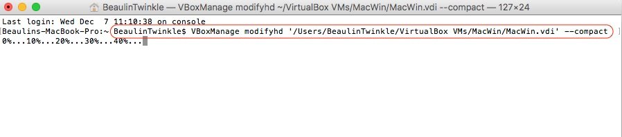 shrink virtualbox vdi On Mac with Windows 10 as guest 06
