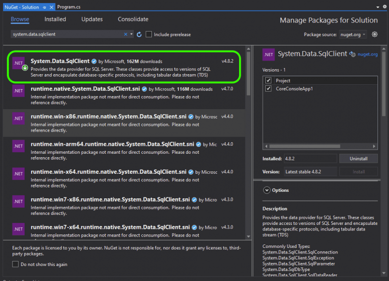 Solution for Error: 'SqlConnection' Could Not Be Found In The Namespace