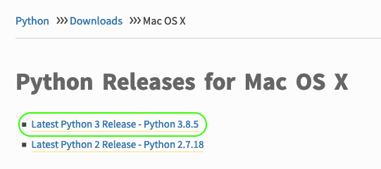 Download latest version of python