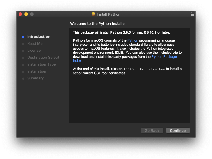 Python Installer for macOS