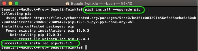 Upgrading PIP on macOS