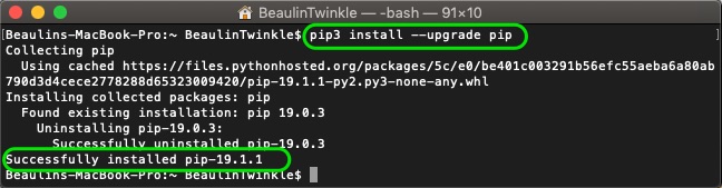 Upgrading PIP on macOS