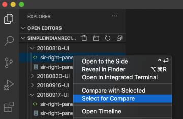 How to compare contents of two files in Visual Studio Code? | My Tec Bits
