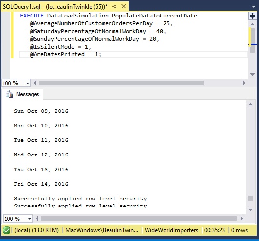 Generating More Data In WideWorldImporters 02