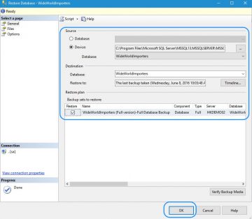 Installing Wide World Importers Sample Database | My Tec Bits