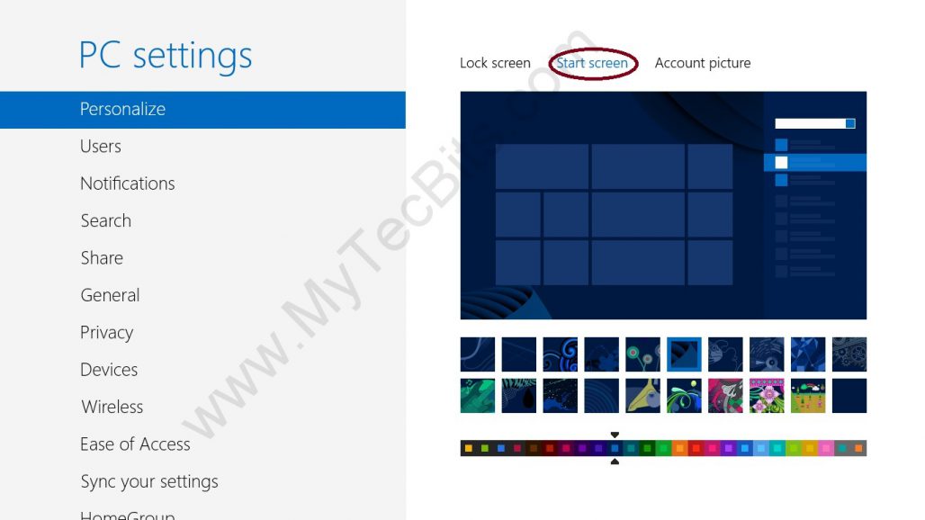 Windows 8 Changing Lock Screen and Start Screen Pictures My Tec Bits