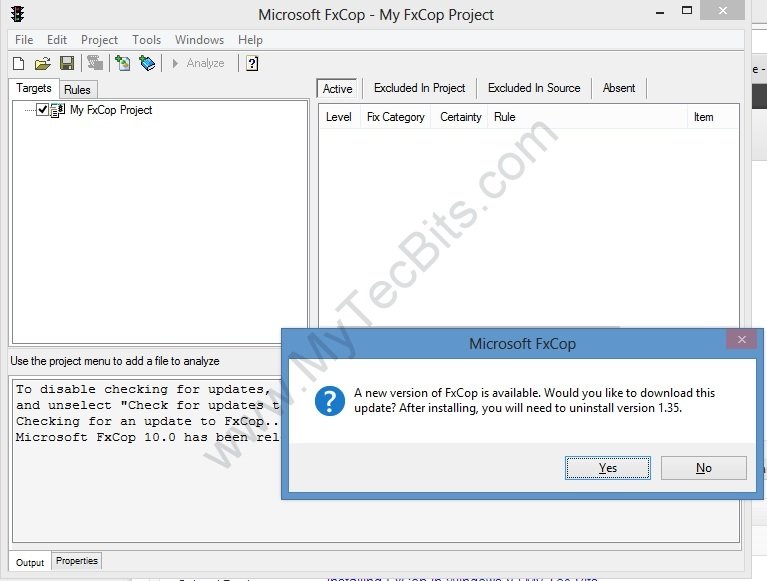 Windows8 Integrate FxCop With Visual Studio