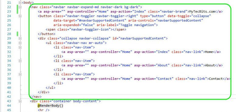 bootstrap asp.net core mvc