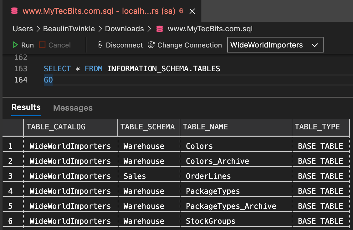 INFORMATION_SCHEMA.TABLES Vs SYS.TABLES