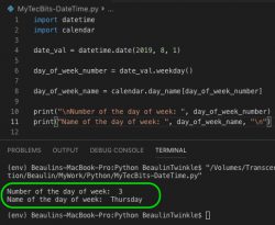 How to get day of week for a specific date in Python? | My Tec Bits