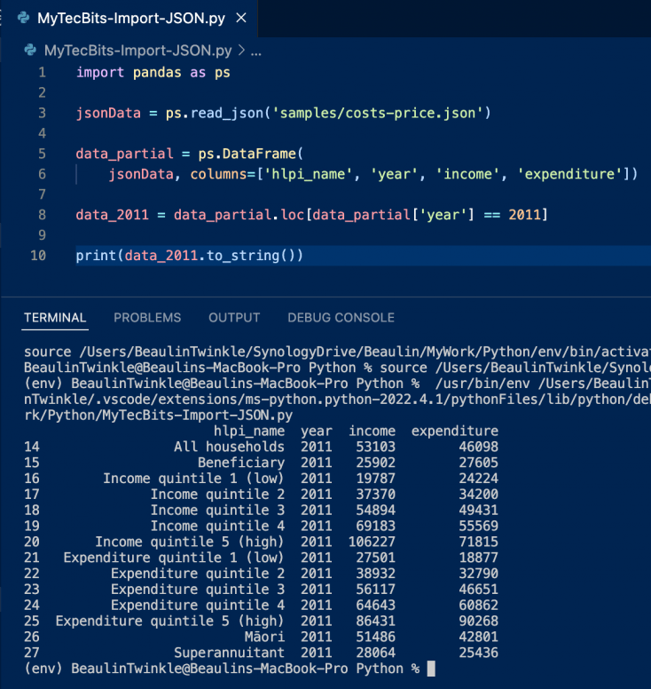 Filtering rows based on column value