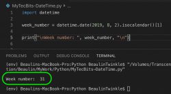 Getting week number from a given date in Python | My Tec Bits